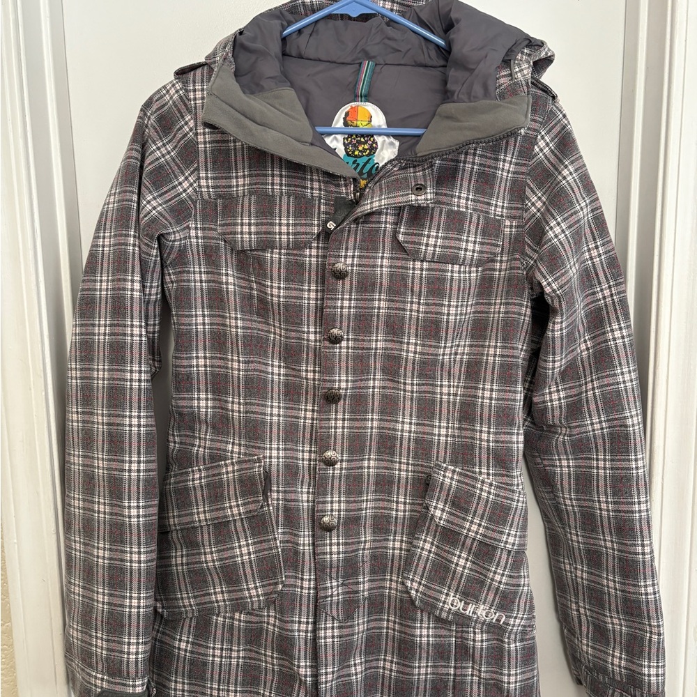 Burton Cool Flavors Gray Snowboard Jacket Juniors Small
